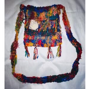 NWT Kathmandu Imports Crossbody Purse - Handmade w/ Recycled Silk
